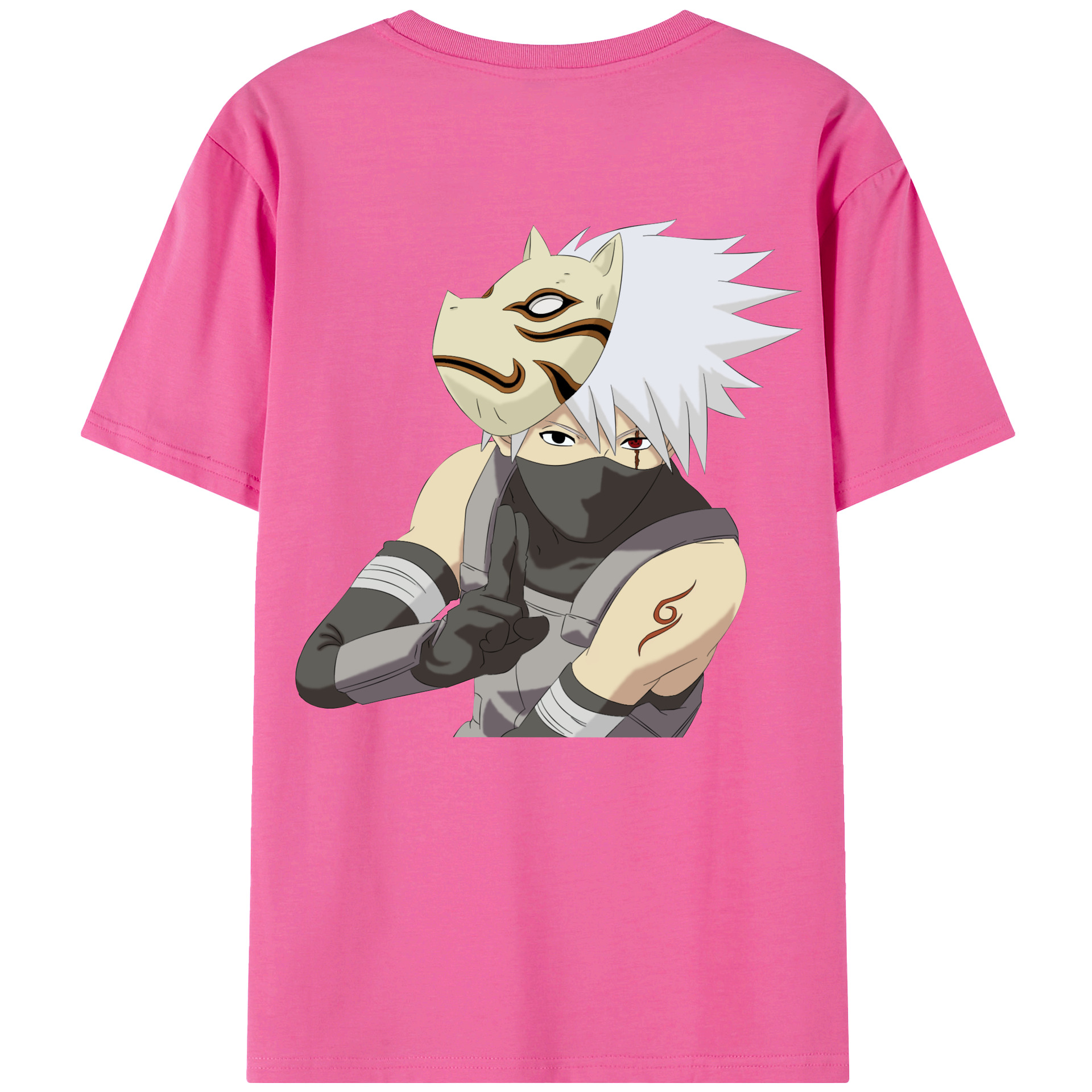 （画像用） NARUTO -ナルト- はたけ カカシ Hatake Kakashi レディース半袖Tシャツ(バックプリント)